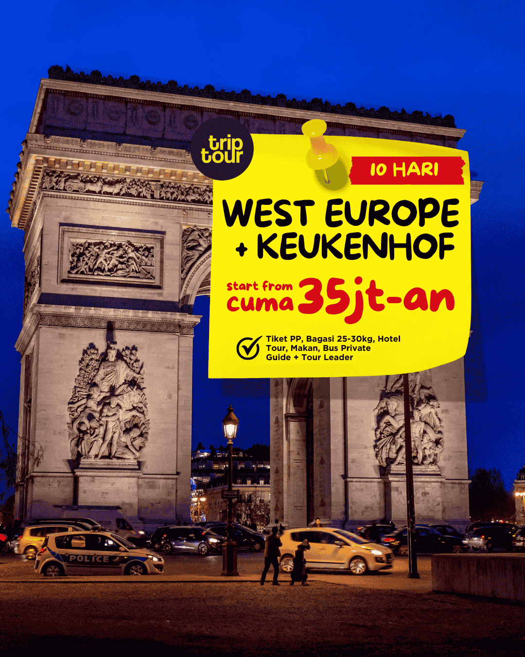 Lebaran/Keukenhof Eropa West Europe 10 Days By QR